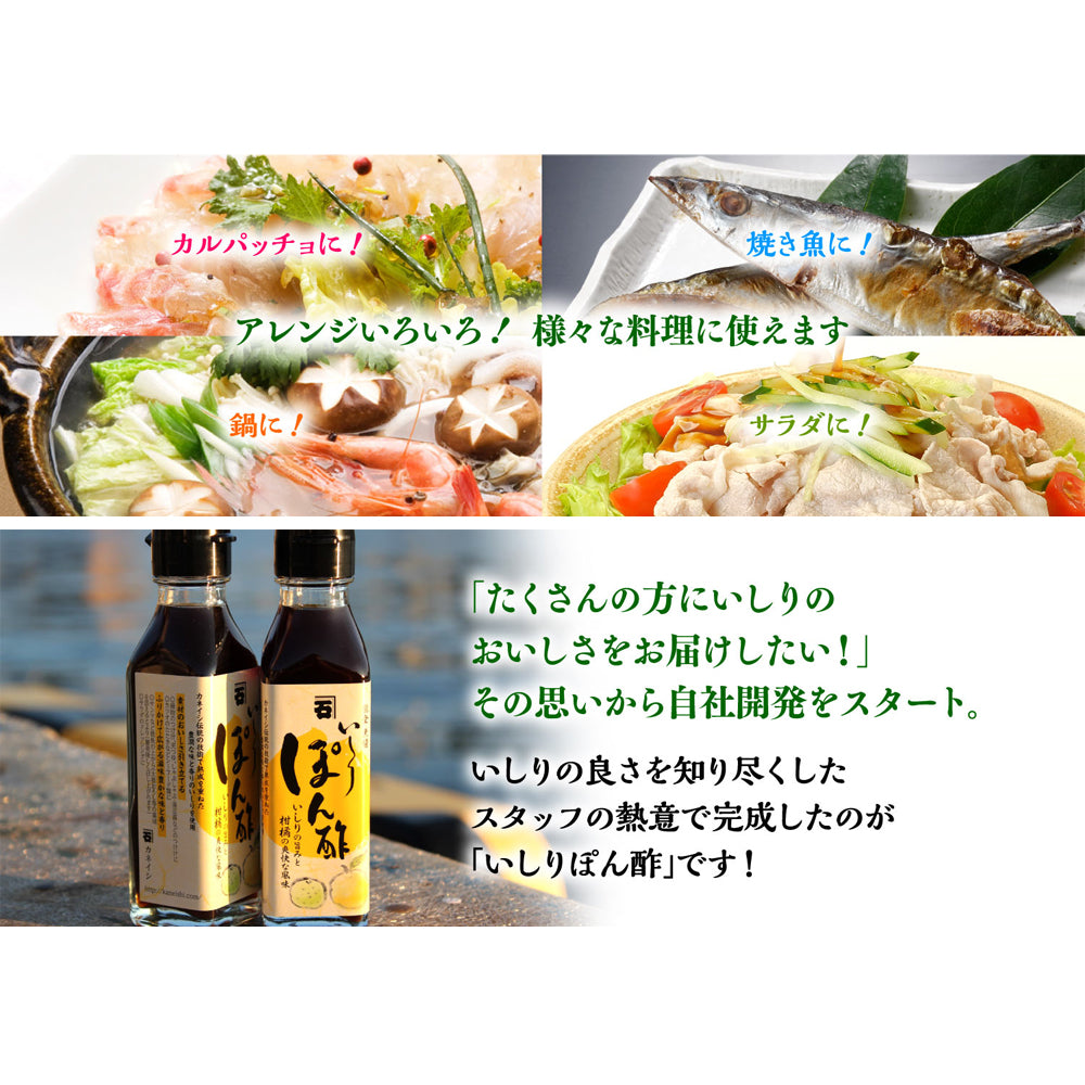 いしりぽん酢 3本セット(化粧箱入り) ~ サラダ・お浸し・揚げ物・焼き物にと大活躍! ~